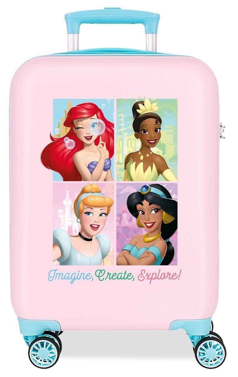 Valise cabine Disney Princess ABS avec une capacité de 28,4L Rose 1/4