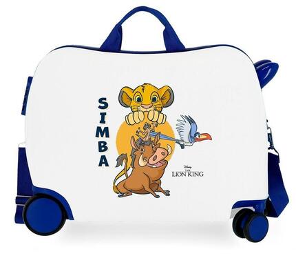 Valise enfant Disney Le roi Lion ABS avec une capacité de 34L Blanc