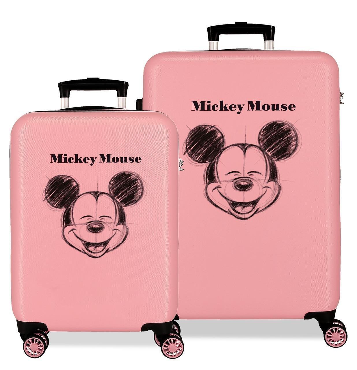 Jeu de valises Disney Mickey sketch ABS avec une capacité de 90L Nude 1/4