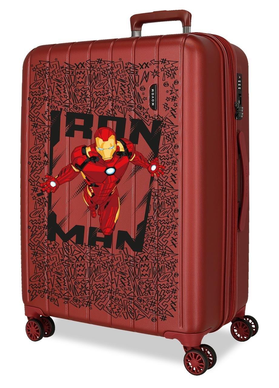 Valise moyenne Marvel Iron Man ABS avec une capacité de 84,24L Rouge 1/4