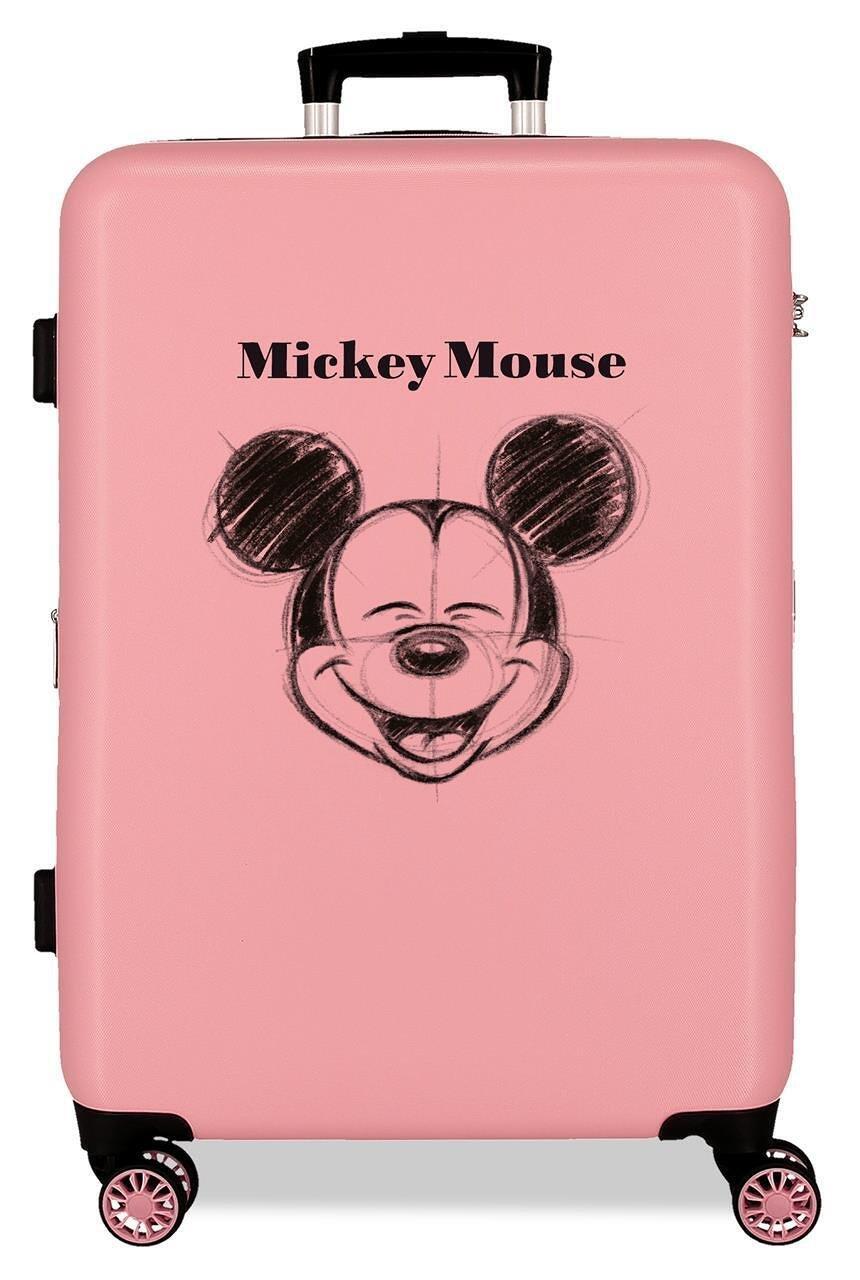 Valigia media Disney Mickey sketch ABS con capacità di 70L Nude 1/4