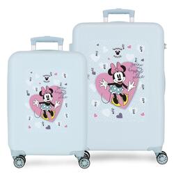 Ensemble de valises Disney Minnie my happy place ABS avec une capacité 68L