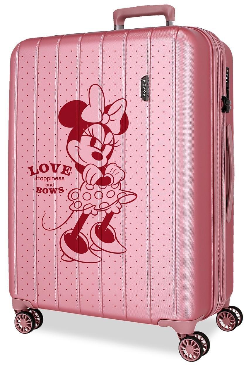 Valise moyenne Disney Minnie Love ABS avec une capacité de 84,24L Rose 1/4