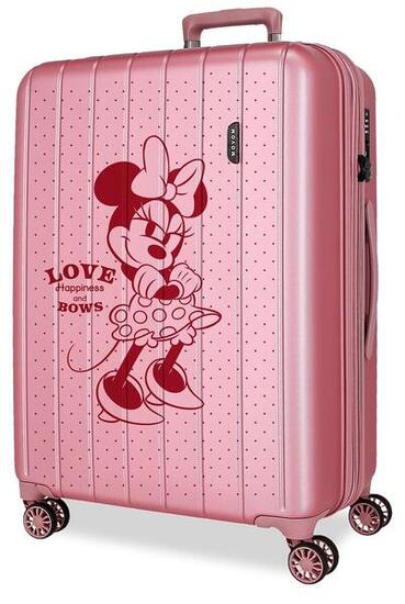 Valigia media Disney Minnie LoveABS con capacità di 8424L Rosa