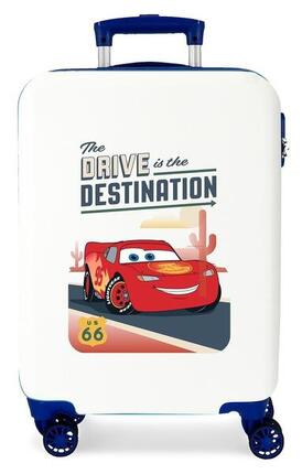 Maleta de cabina Disney Cars Destination ABS con capacidad de 34L Blanco