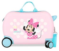 Valise enfant Disney Minnie play all day ABS avec une capacité de 28L Rose