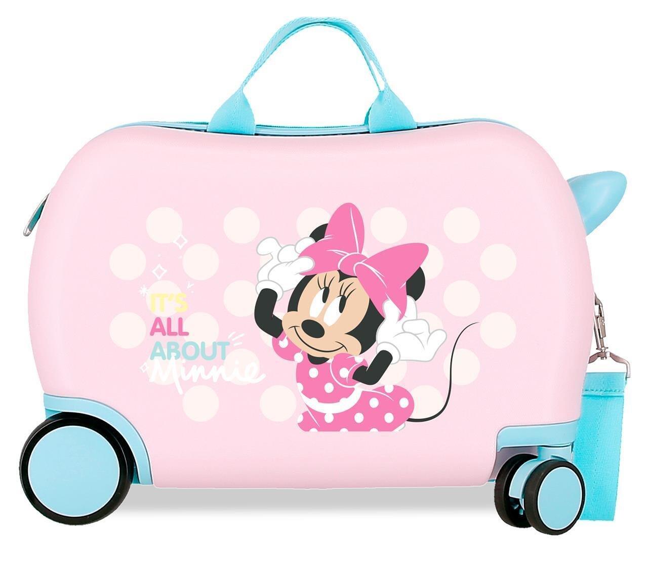 Valise enfant Disney Minnie play all day ABS avec une capacité de 28L Rose 1/4