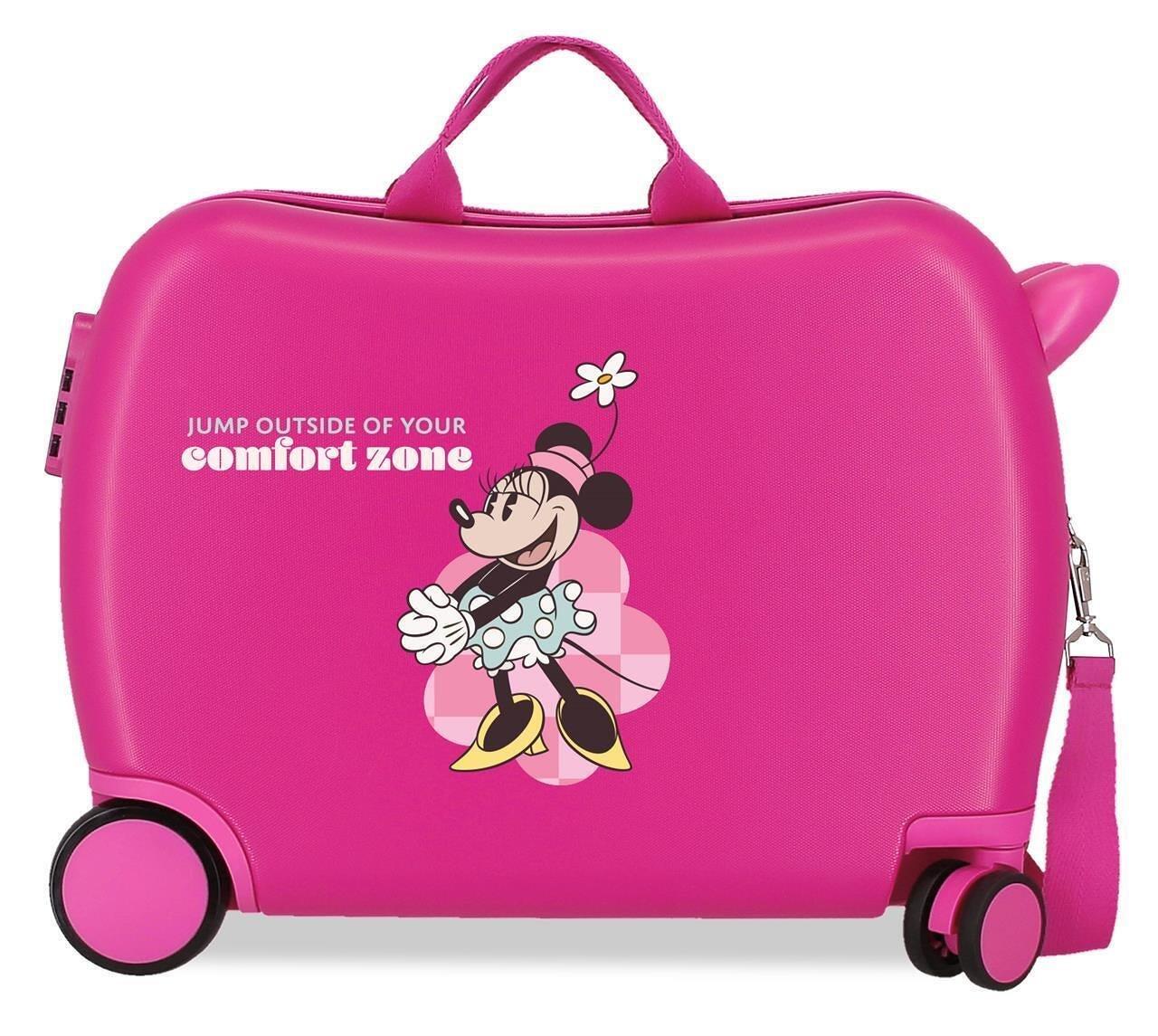 Valise enfant Disney Minnie Confort zone ABS avec une capacité de 34L Fushia 1/4