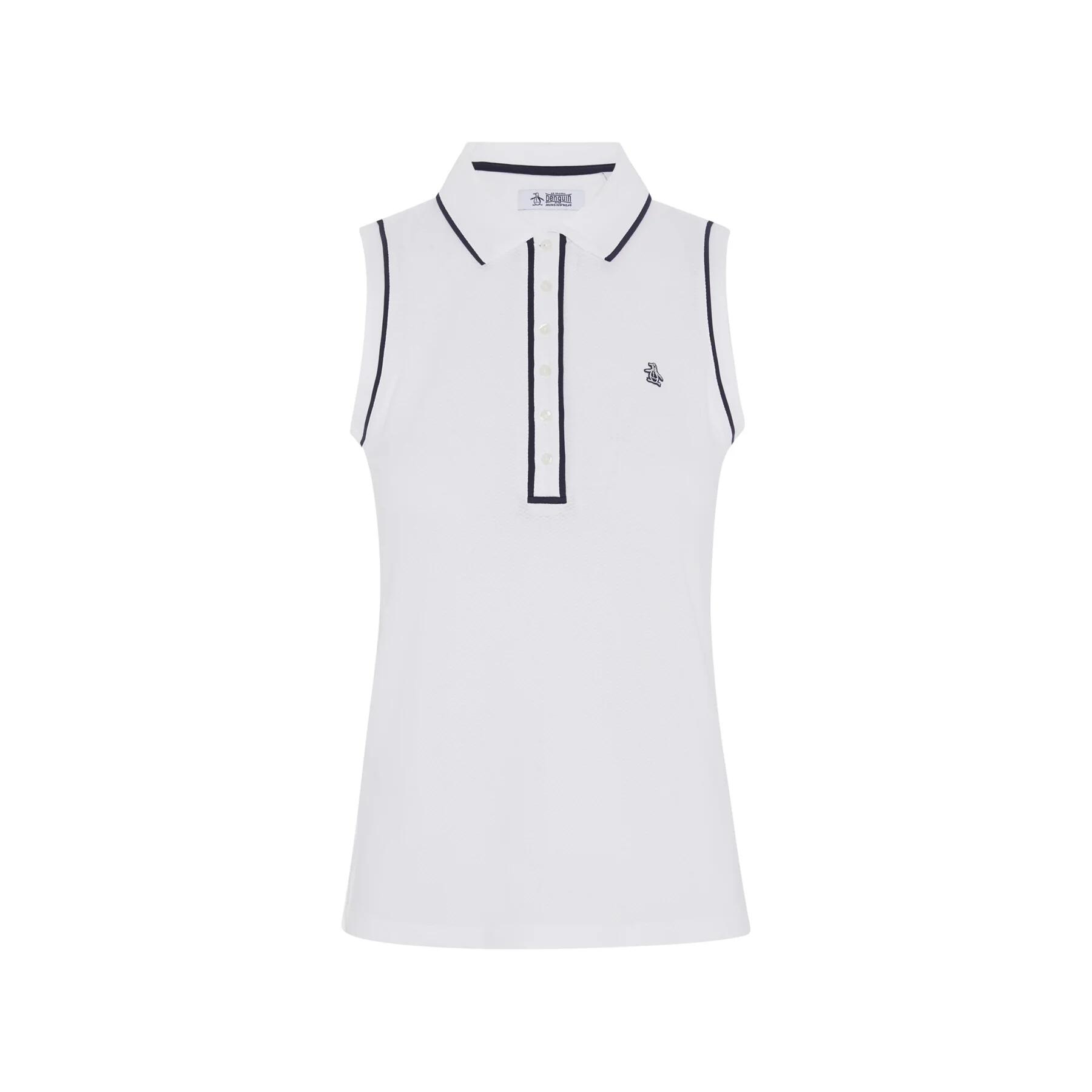 Original Penguin - Penguin Sleveless Performance, Polo De Golf Pour Femme - Polo Sans Manches - Blanc - Decathlon