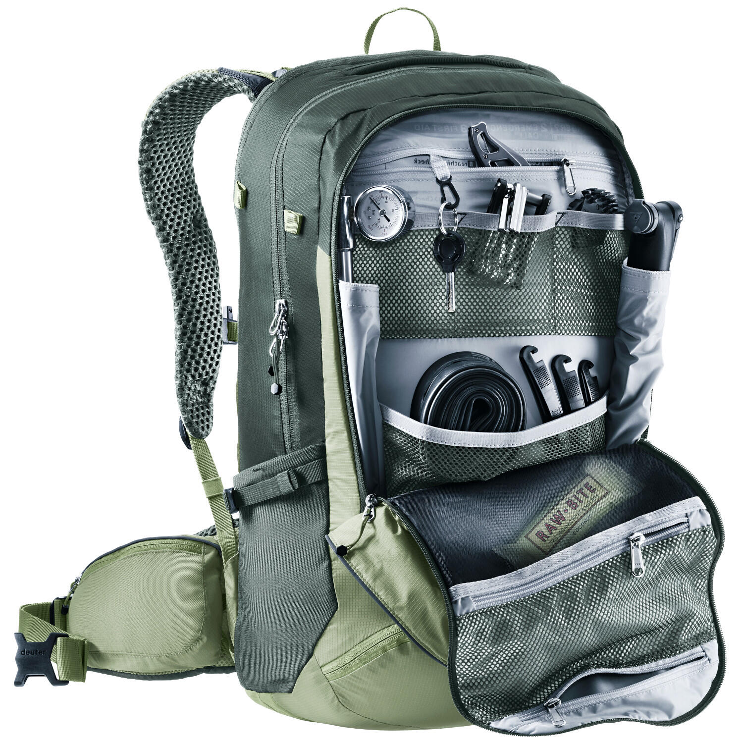 Sac VTT Deuter Trans Alpine Pro 28 Grove Ivy 28 L ventilé cadre aluminium X 7/7