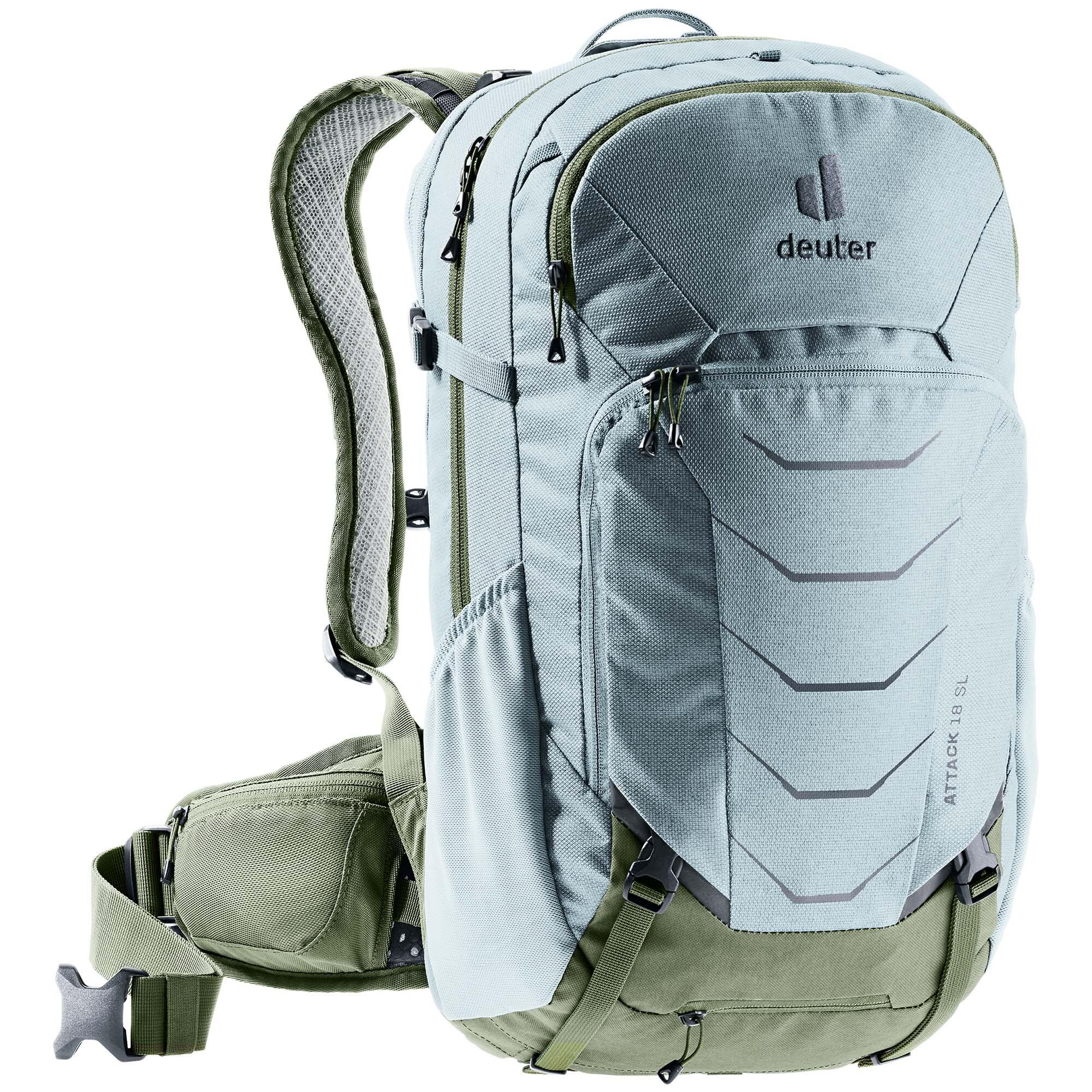 bleu clair / olive verte