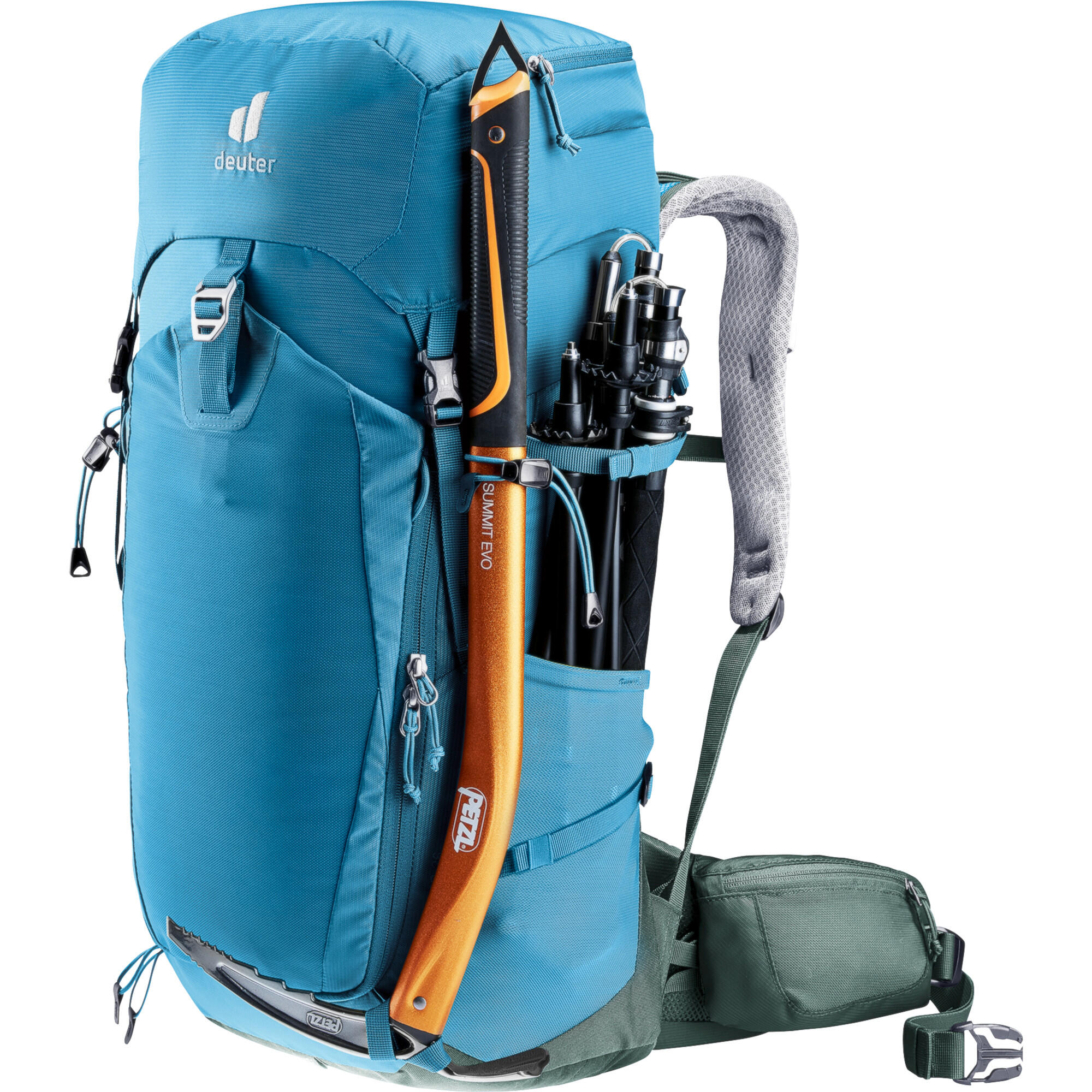 Sac randonnée Deuter Trail Pro 36 Wire Ivy 36 L Airstripes ventilé cadre acier 5/7