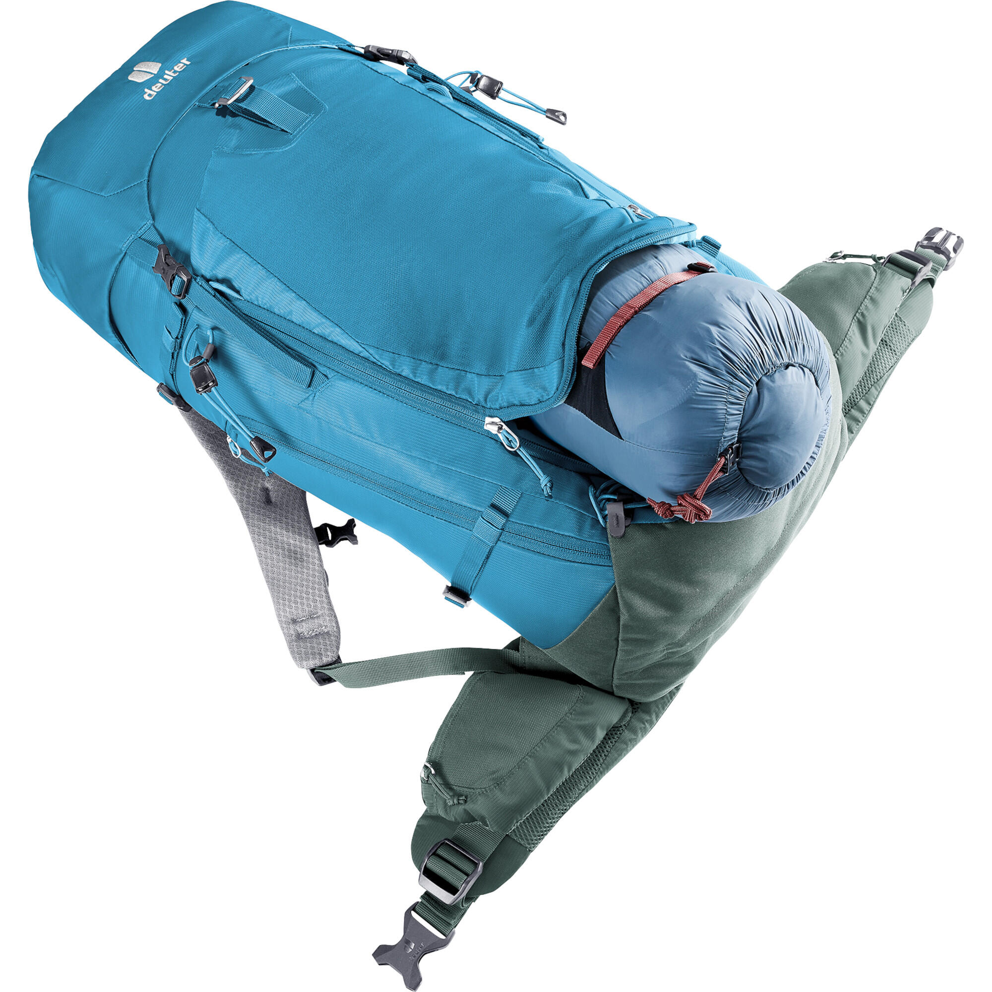 Sac randonnée Deuter Trail Pro 36 Wire Ivy 36 L Airstripes ventilé cadre acier 6/7