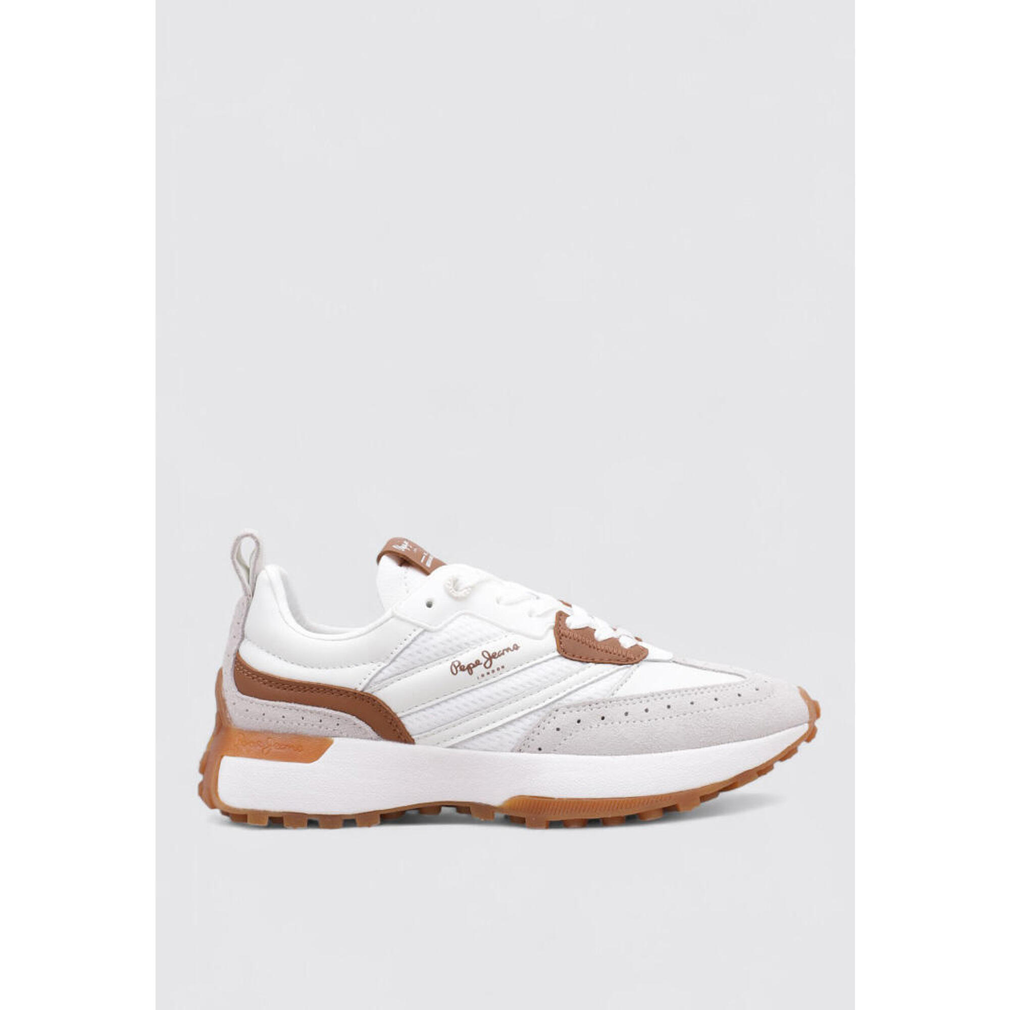 Pepe Jeans - Chaussure De Randonnée Baskets Femme Pepe Jeans Lucky Class W Blan - Baskets - Blanc|marron - Decathlon