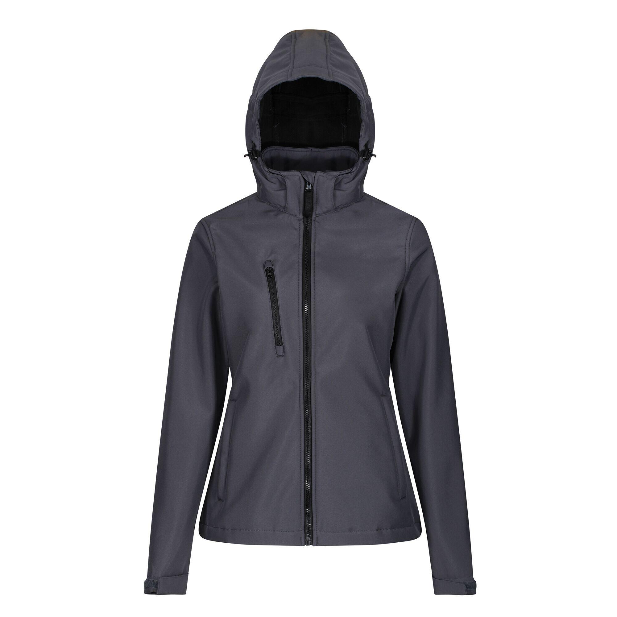 Womens/Ladies Venturer 3 Layer Membrane Soft Shell Jacket (Seal Grey/Black) 1/4