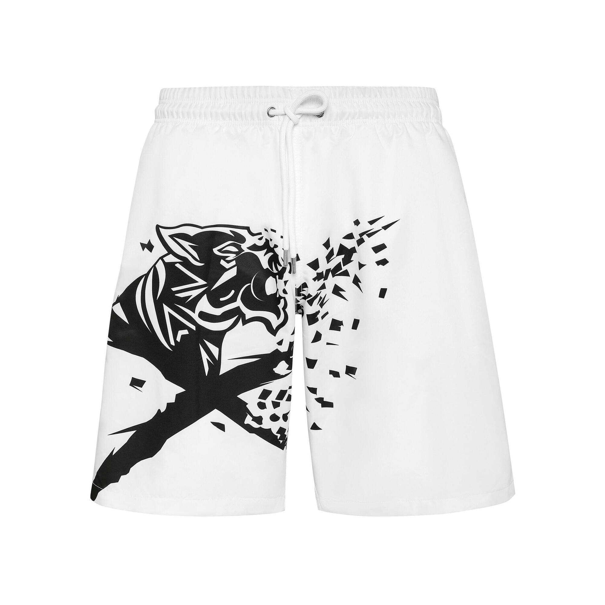 Plein Sport - Maillot De Bain - Caleçon - Blanc|noir - 58 4xl - Decathlon