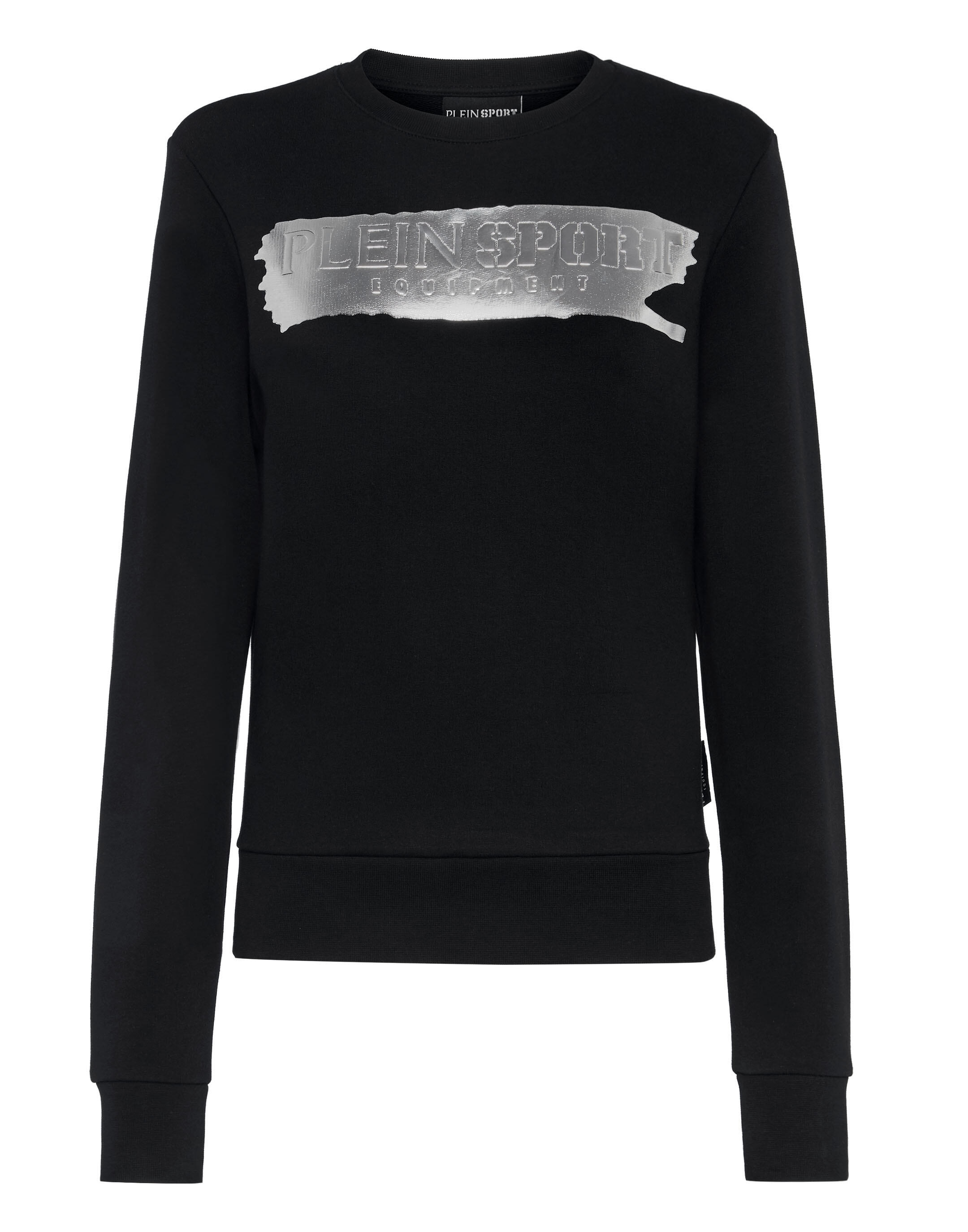 Women’s Stretch Cotton Fleece Crewneck Sweatshirt with Foil Logo, Relaxed Fit 3/5