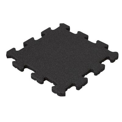 Piastrella in gomma nera 25mm - 50x50 cm - Puzzle System Middle Piece
