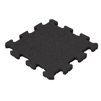 Rubber Tegel Zwart 25mm - 50x50 cm - Puzzelsysteem Middenstuk