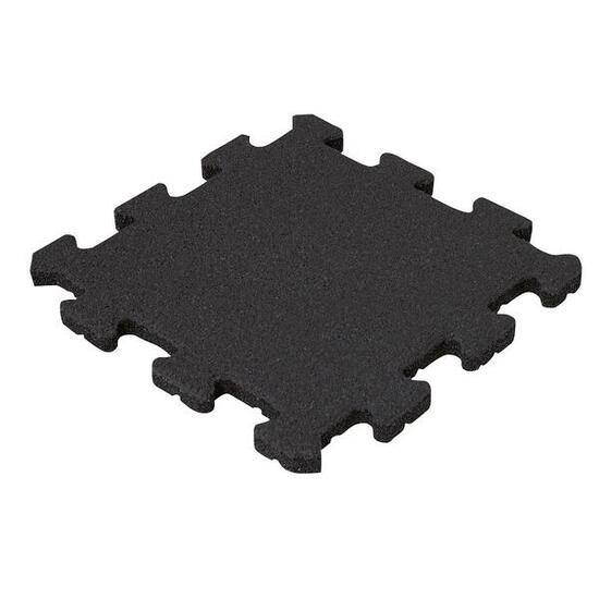 Piastrella in gomma nera 25mm - 50x50 cm - Puzzle System Middle Piece