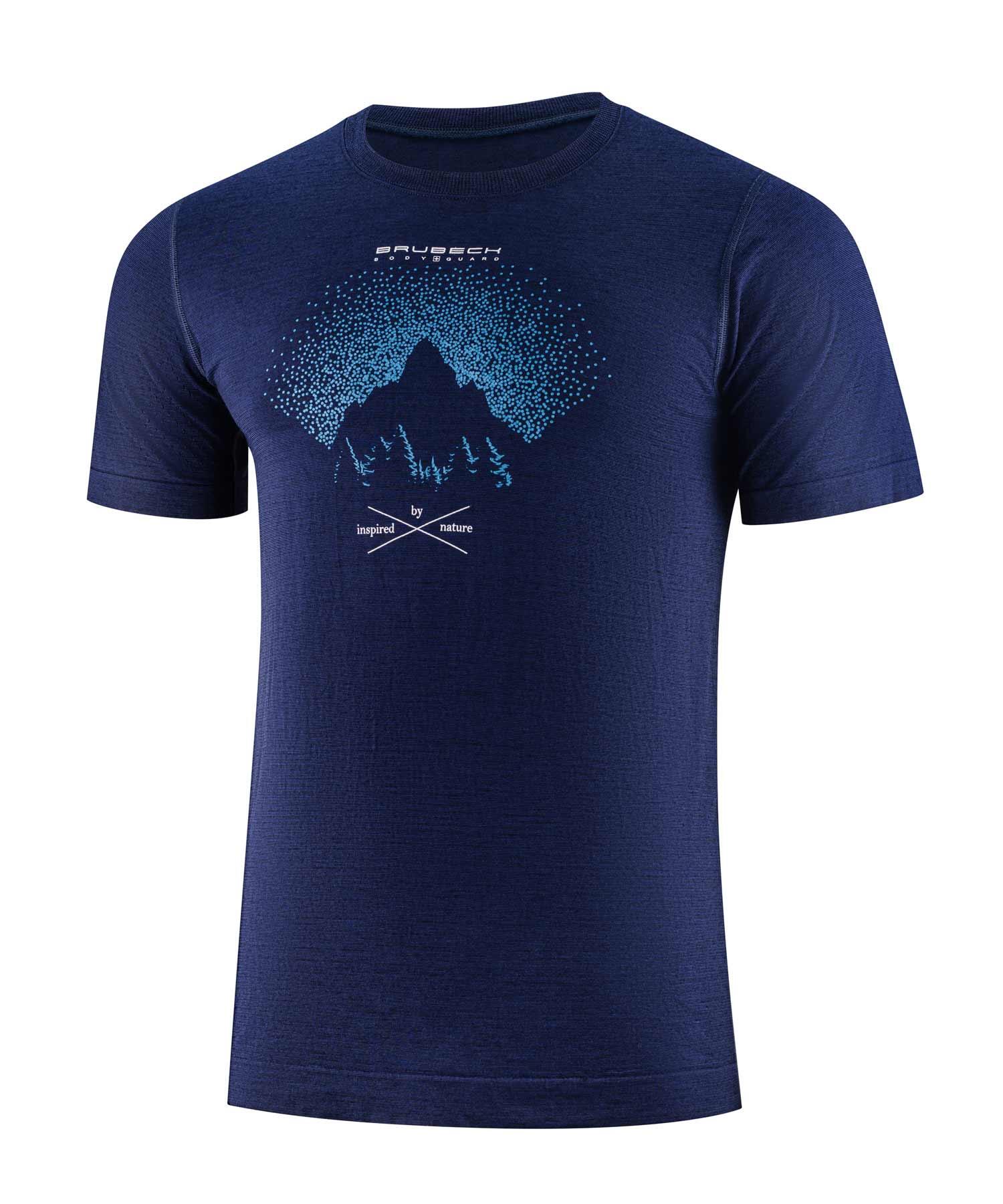 Koszulka męska z krótkim rękawem wełniana Brubeck OUTDOOR WOOL PRO 3/4