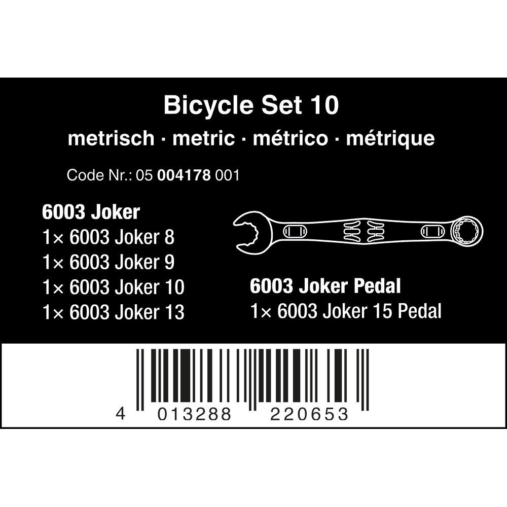 Set di chiavi combinate per biciclette Wera 4/6