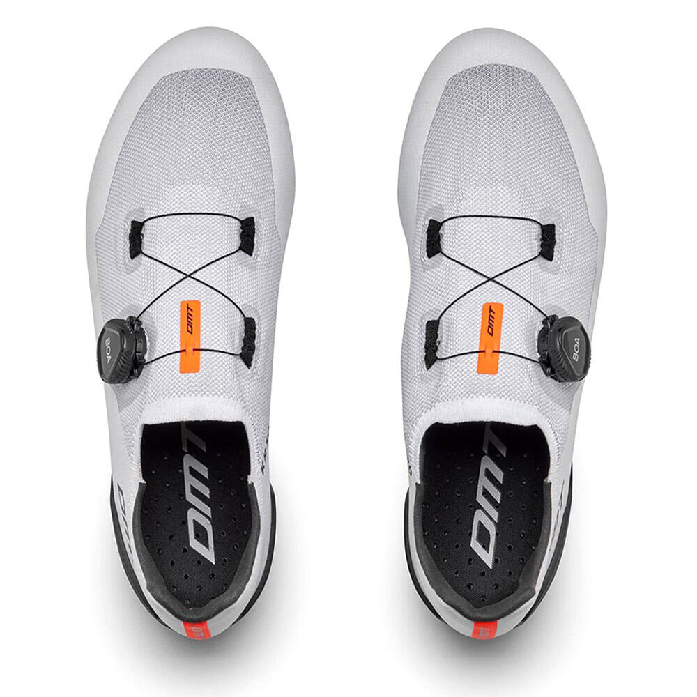 DMT KR30 White Road Shoes - Engineered Knit, BOA L6, Carbon 5/5