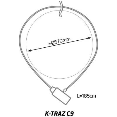Fechadura de cabo espiral Zefal k-traz c9 15 mm - 185 cm 7/7