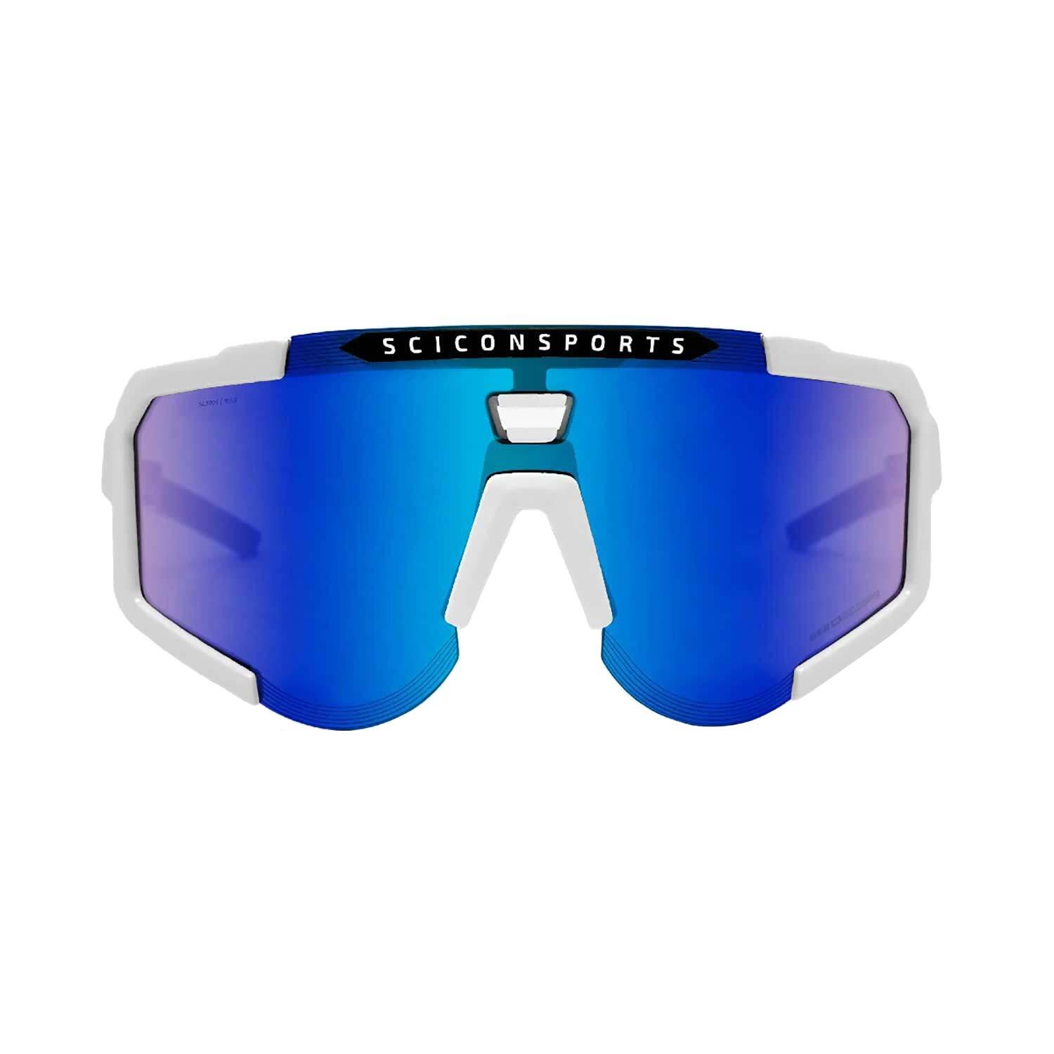 Scicon Aeroscope Sportieve Zonnebril (Witglans/Multimirror blauw) 2/7