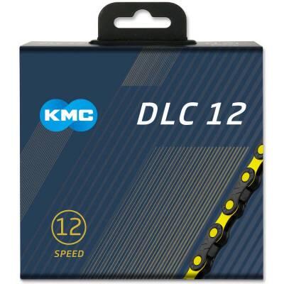 KMC Bicycle Chain DLC 12 - 126 Schakels (noir jaune 3/4