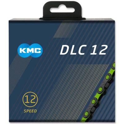Chaîne KMC DLC VAE 126 maillons 12V Noir/Vert 3/4