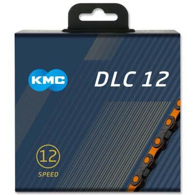 KMC ketting X-12 DLC zwart/oranje 12s/126 schakels
