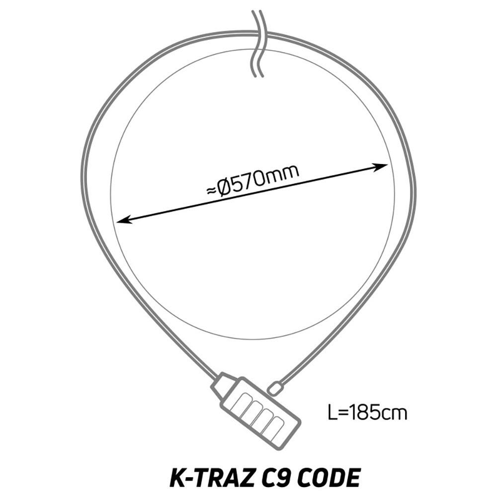 Cadeado de código Zéfal K-Traz C9 4/7