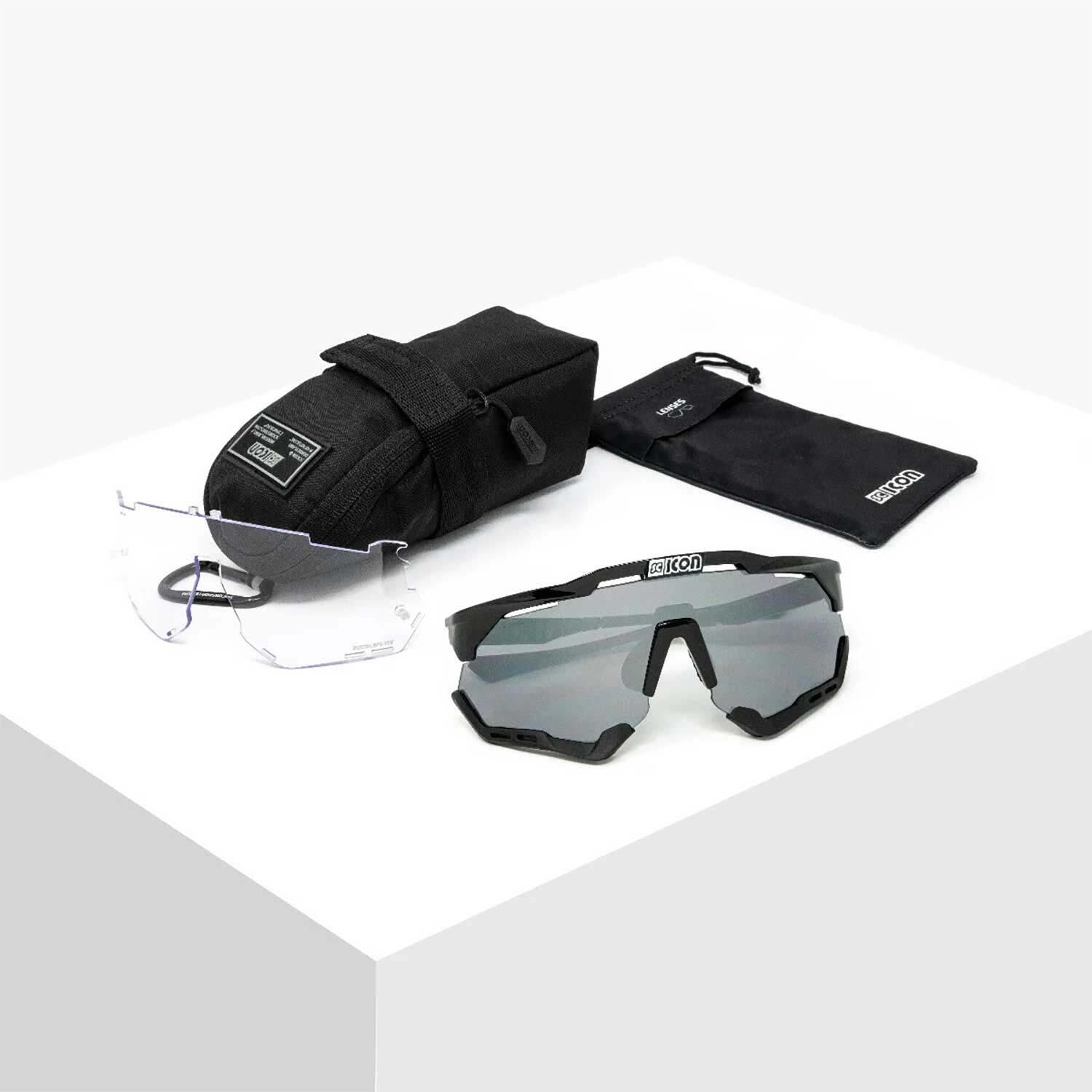 Sonnenbrille Scicon aeroshade xl scnpp verre multi-reflet argent 5/7