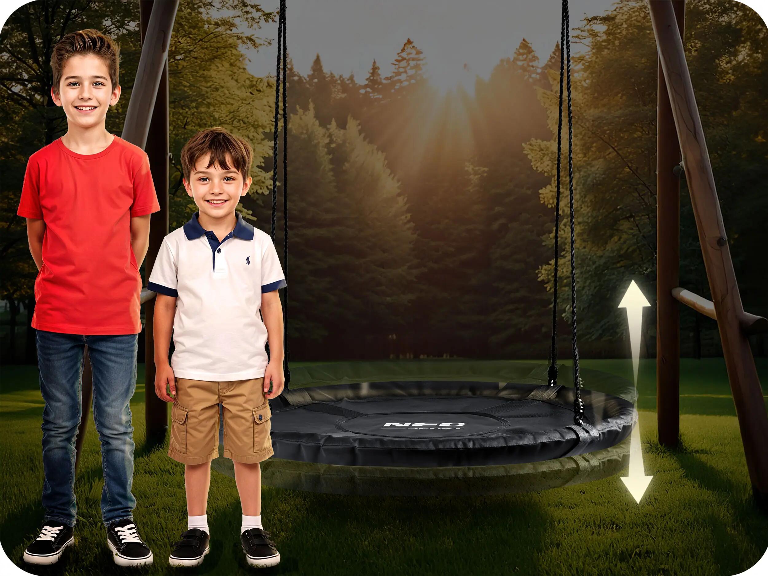 Huśtawka ogrodowa bocianie gniazdo fotel wiszący 100cm Neo-Sport 6/7