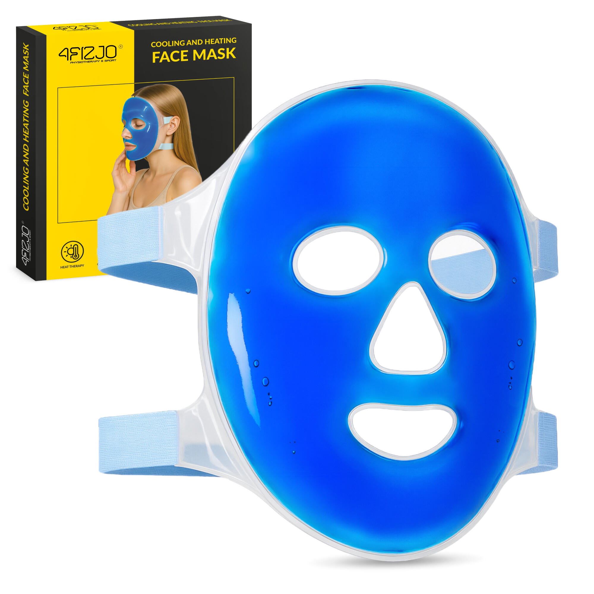 Mască facială reutilizabilă cu gel cald-rece