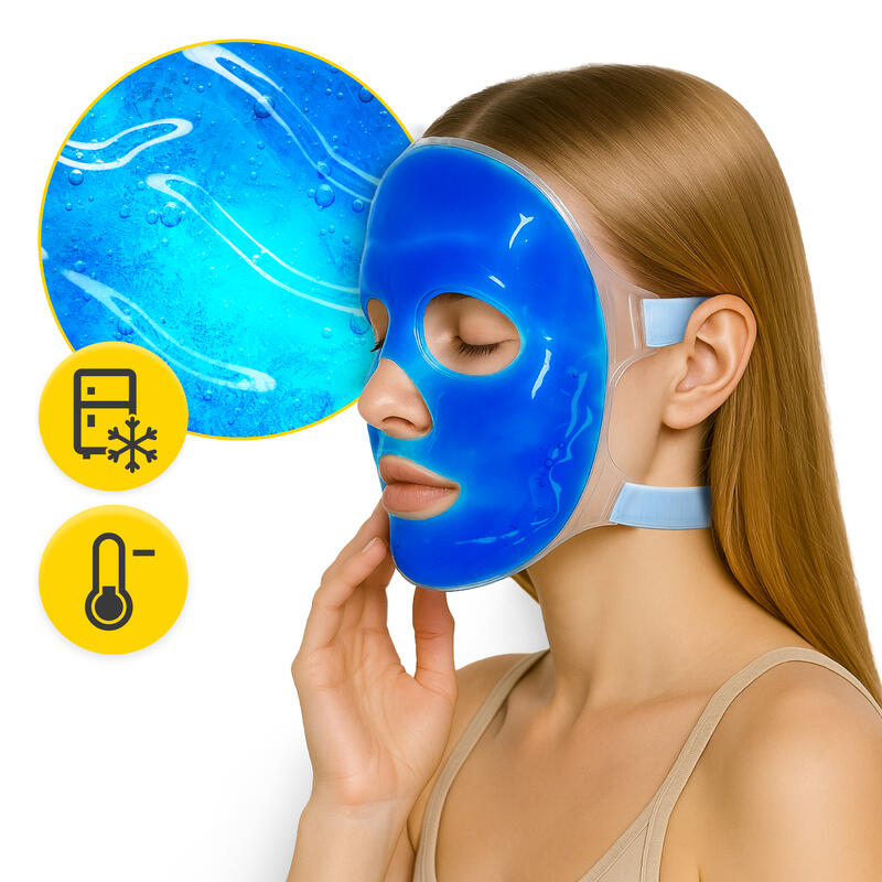 Mască facială reutilizabilă cu gel cald-rece