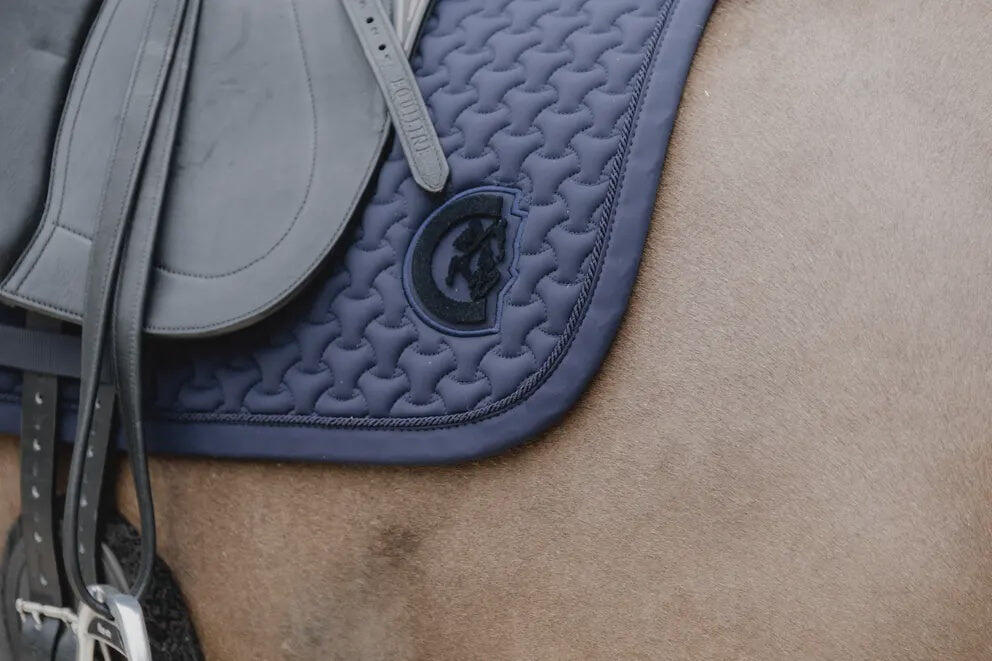 Schabracke plaited  3d logo dressage Tannengrün 7/7