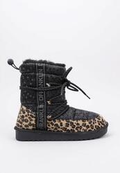 Bottes esquimales femme D. Franklin NORDIC NAYLON BOMB LEOPARD Imprimé animal