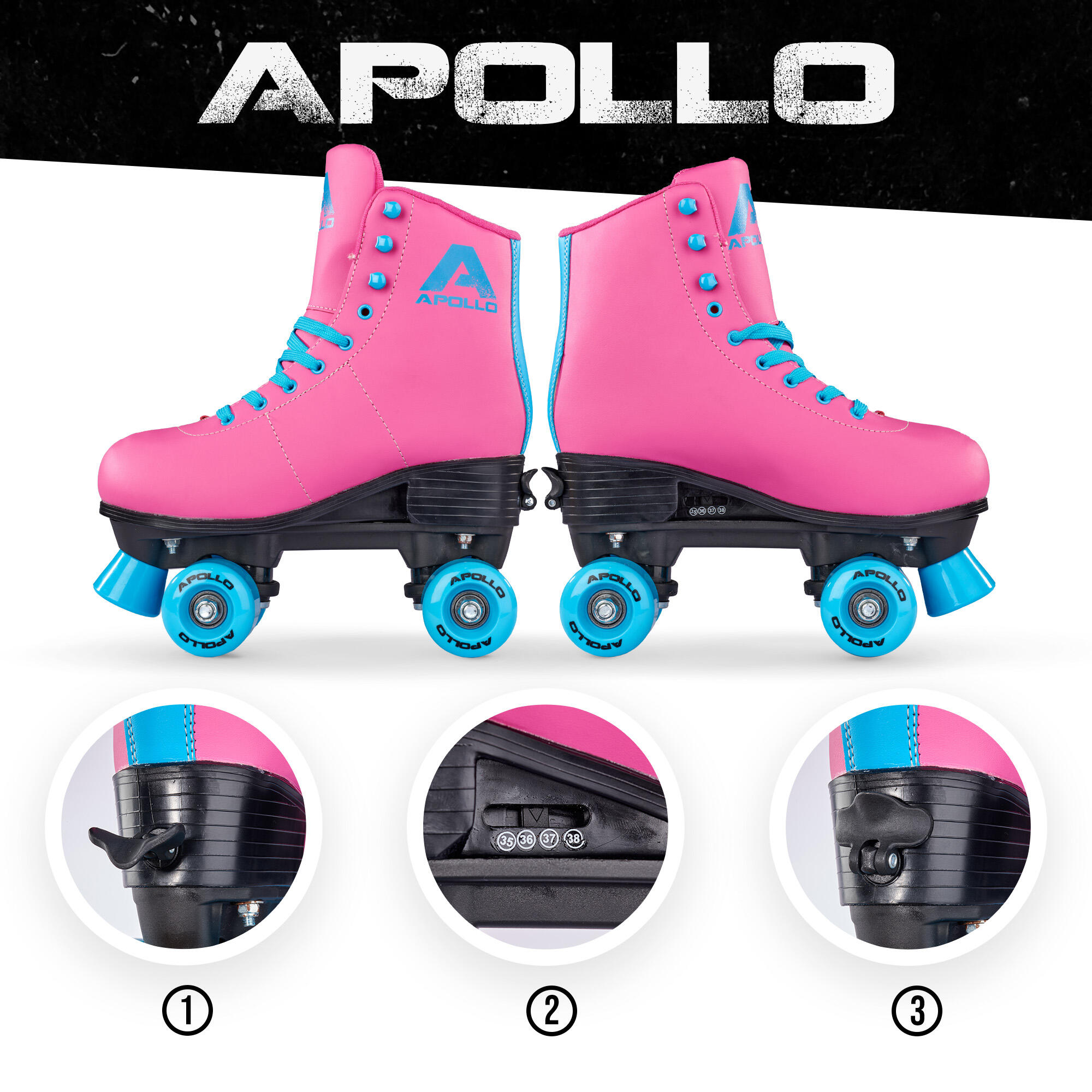 Apollo Disco Roller Classic – pattini a rotelle regolabili per bambini e adulti 3/7