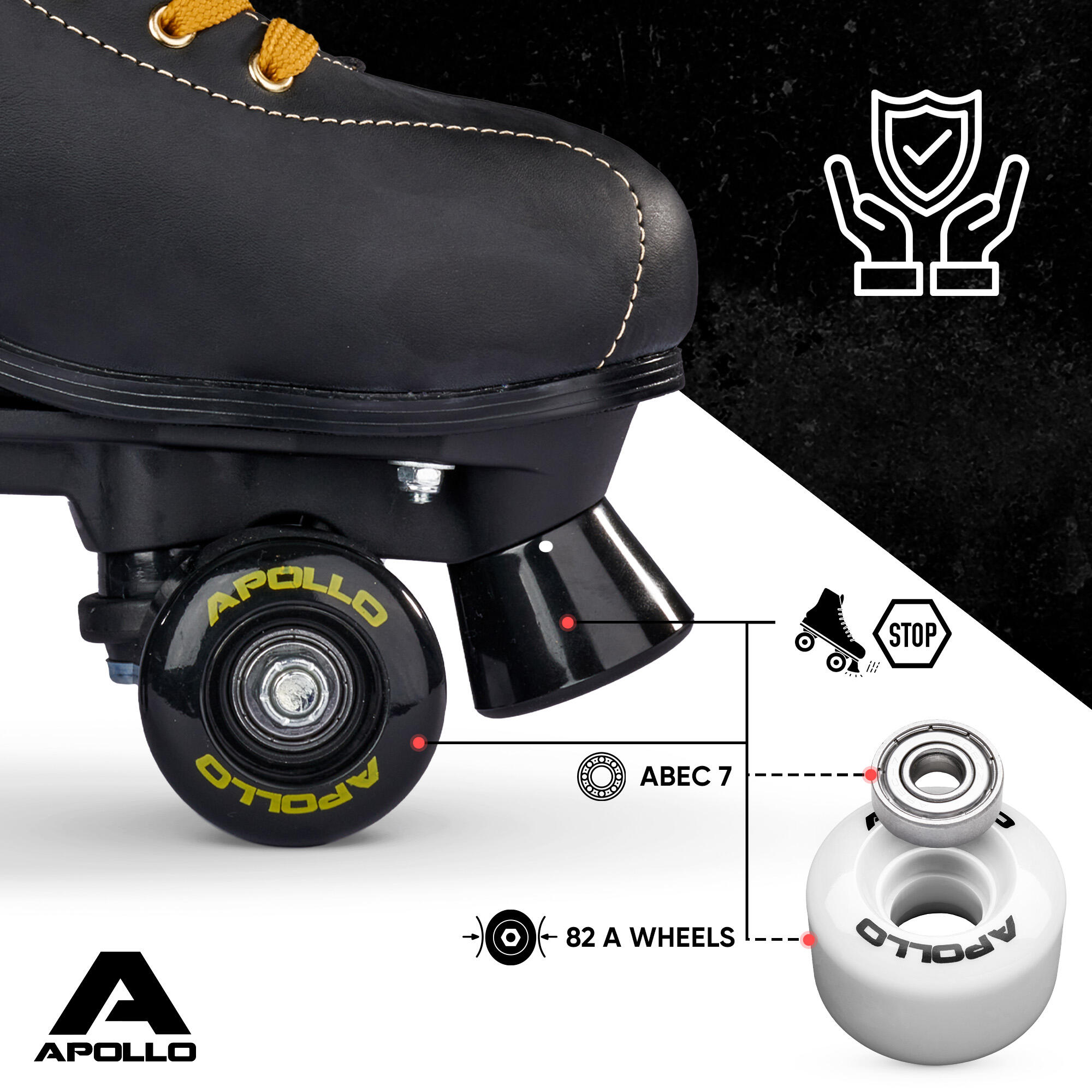 Apollo Disco Roller Classic – patins à roulettes réglables enfants & adultes 5/7