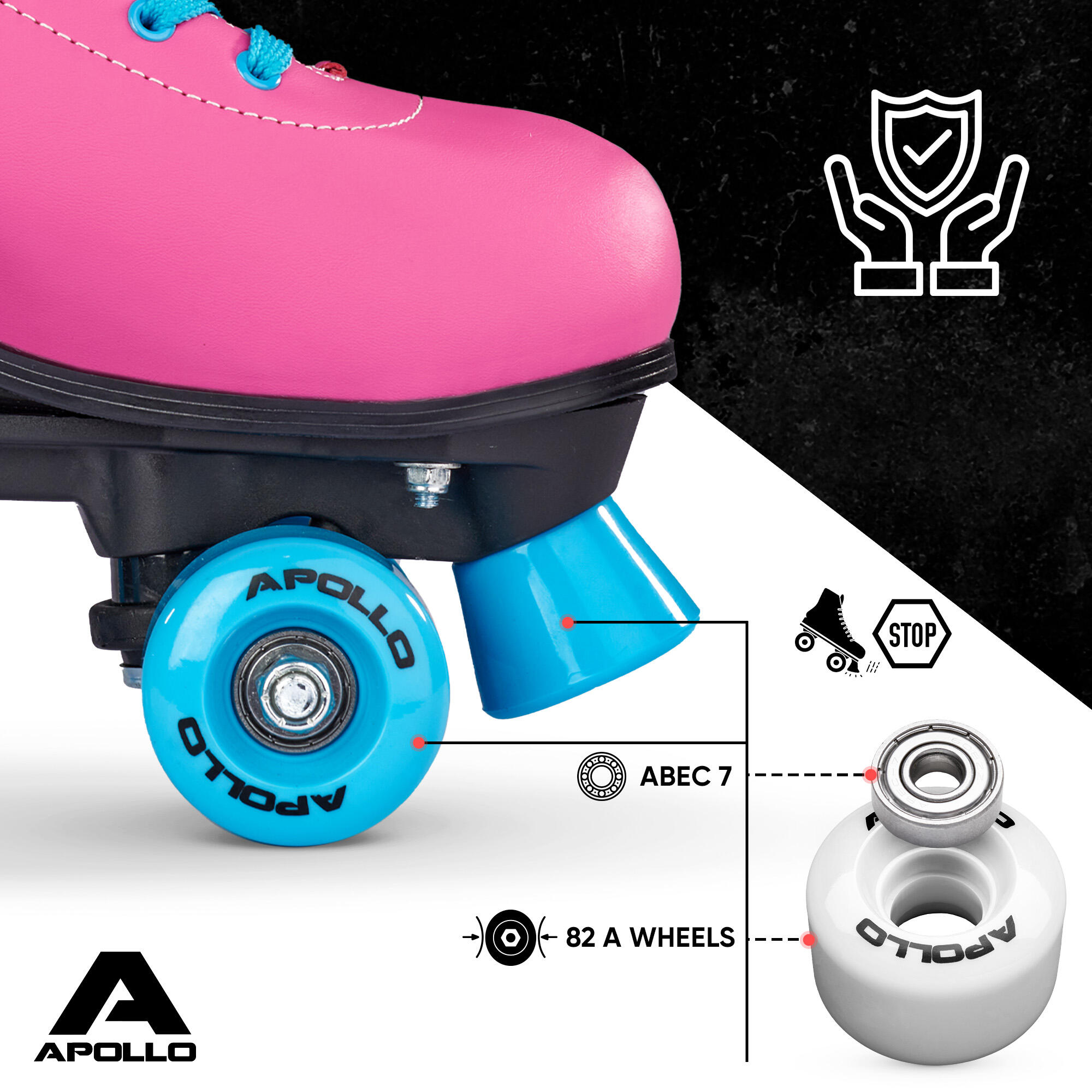 Apollo Disco Roller Classic – pattini a rotelle regolabili per bambini e adulti 5/7