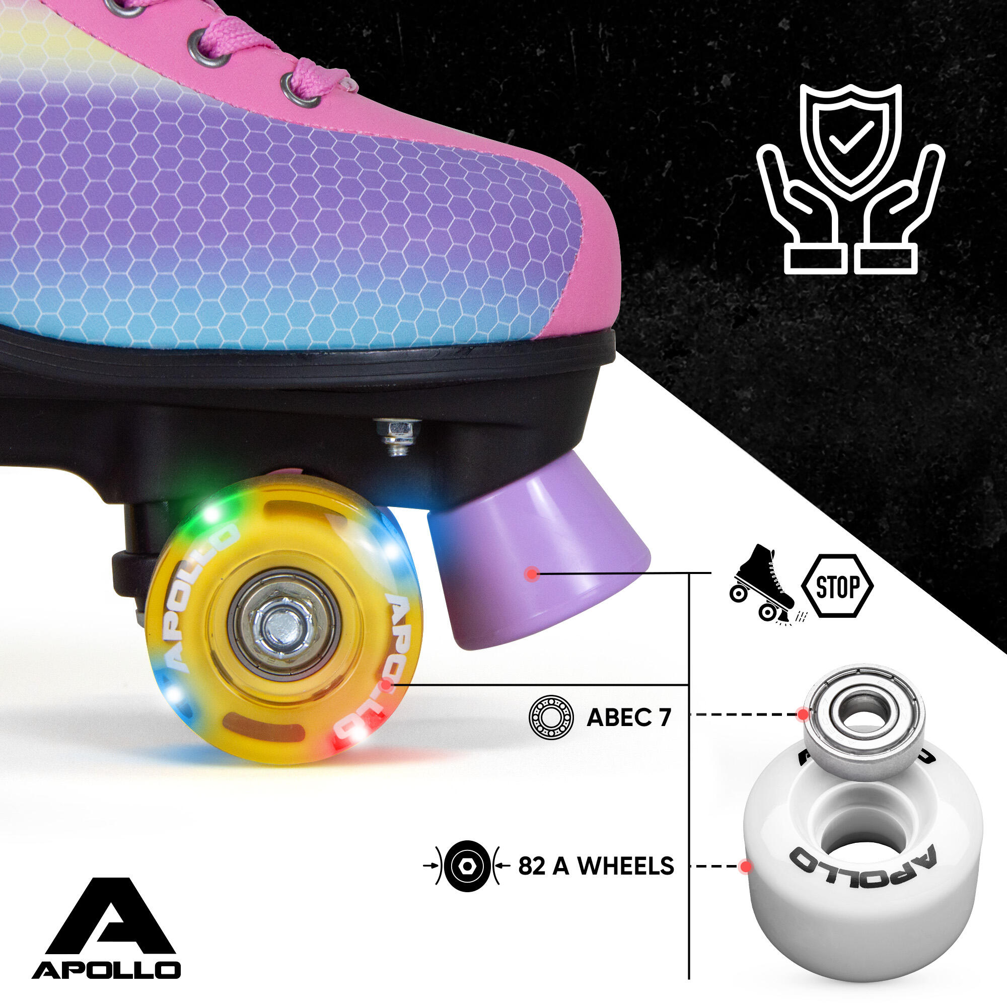 Apollo Disco Roller Classic – verstellbare Rollschuhe für Kinder & Erwachsene 5/7