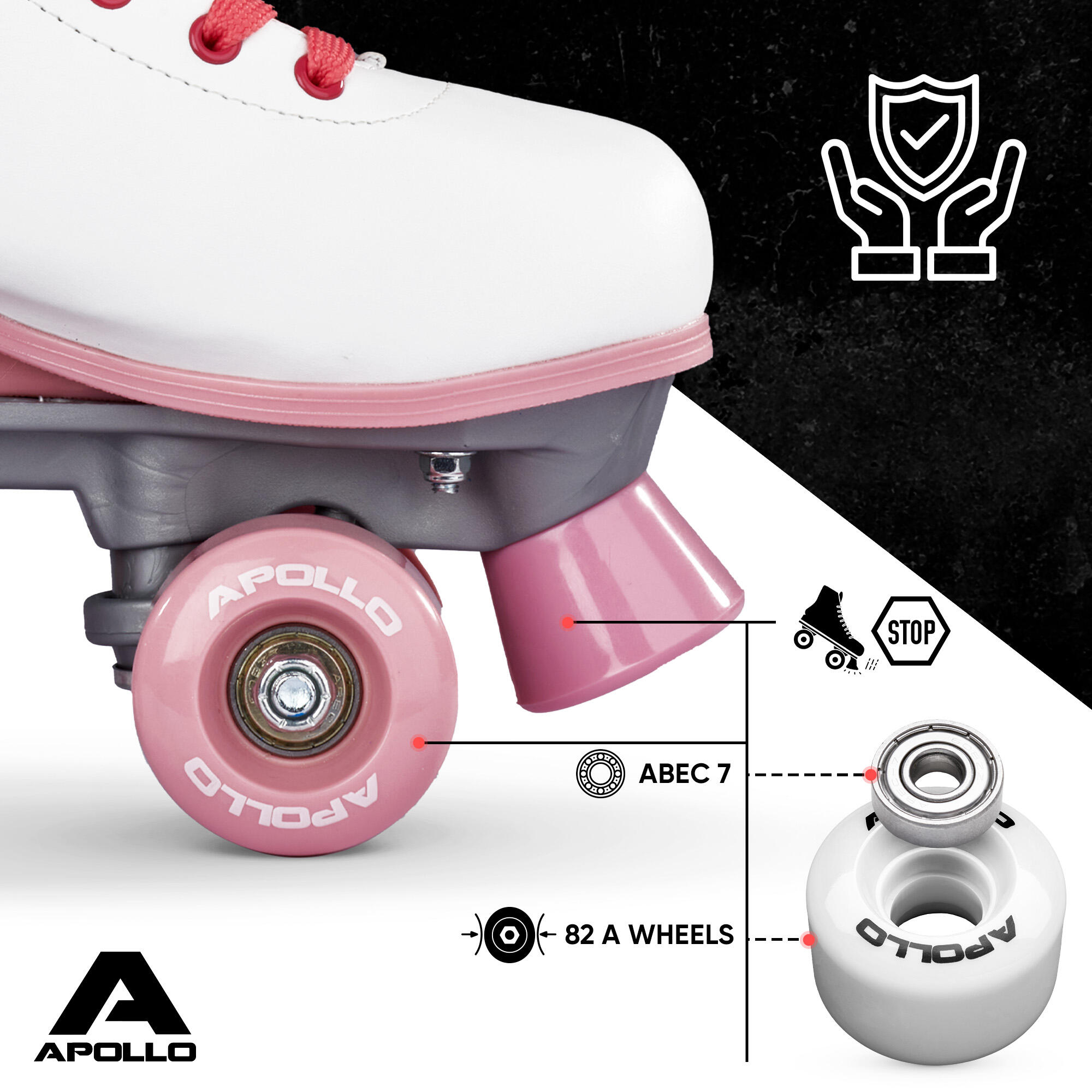Apollo Disco Roller Classic – patins à roulettes réglables enfants & adultes 5/7
