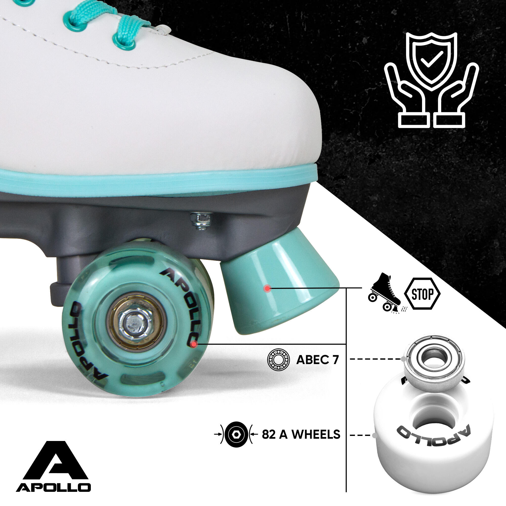 Apollo Disco Roller Classic – patins à roulettes réglables enfants & adultes 5/7