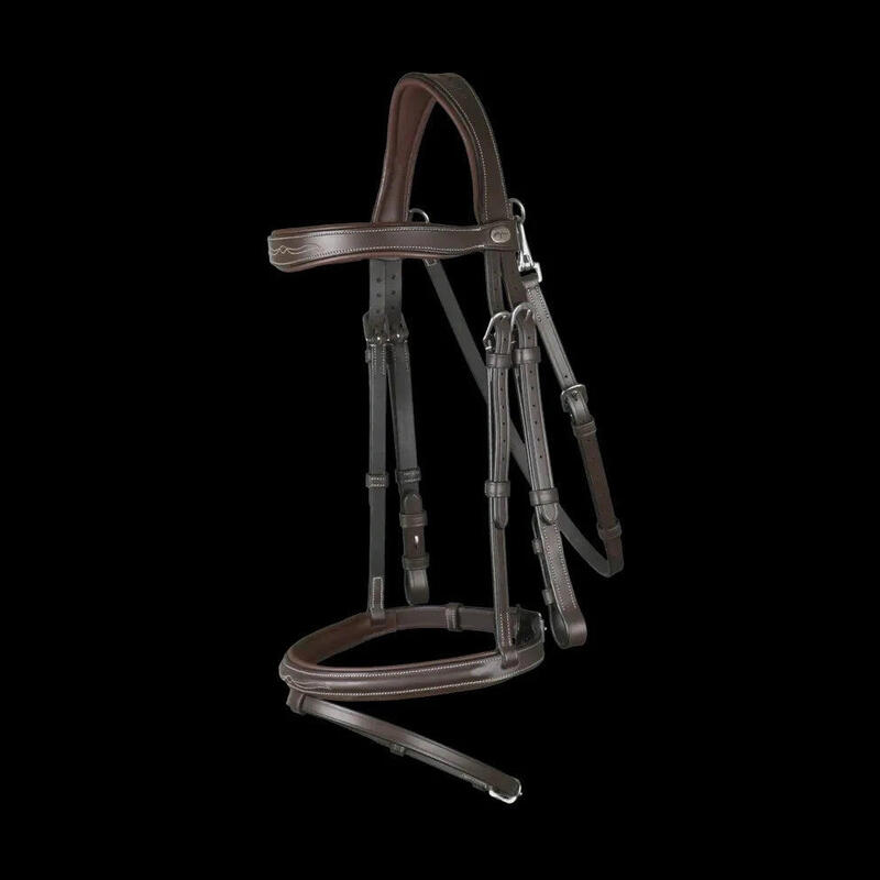 Dy'on Flash Noseband Hoofdstel With Snap Hooks Working Coll. Zwart -