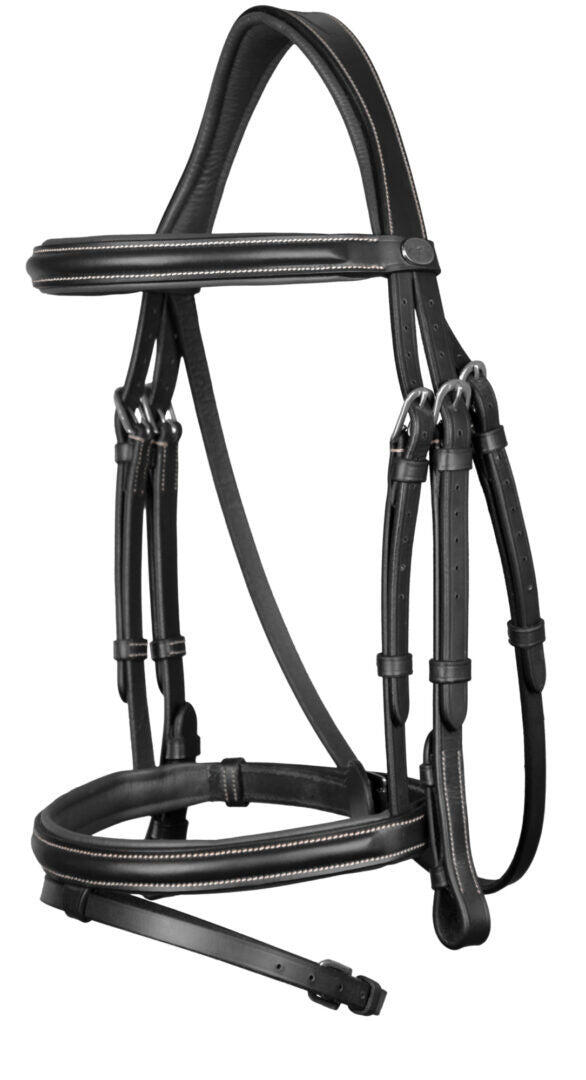 Dy'on Flash Noseband Hoofdstel Working Collection Zwart - 3/4