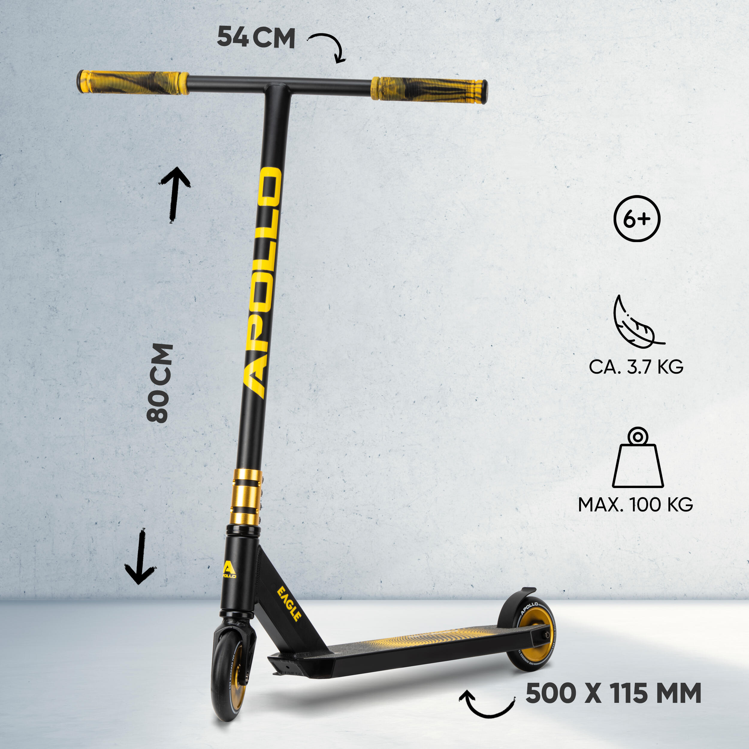 Apollo Eagle Scooter Freestyle 110 mm Full Alu Core ABEC-9 IHC Semi-Pro 4/7