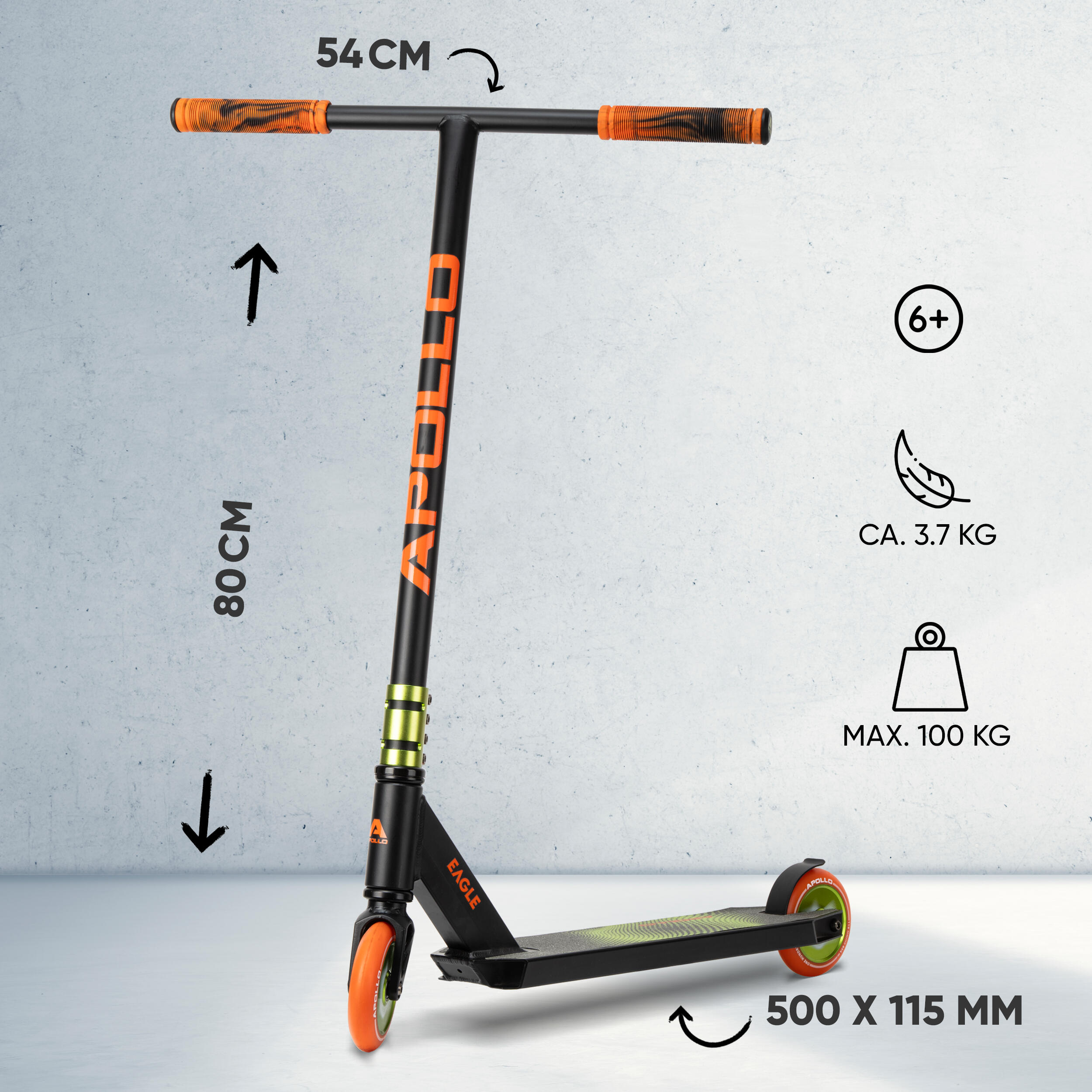 Apollo Eagle Scooter Freestyle 110 mm Full Alu Core ABEC-9 IHC Semi-Pro 4/7