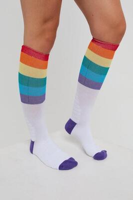 Ski & snowboard sokken rainbow road